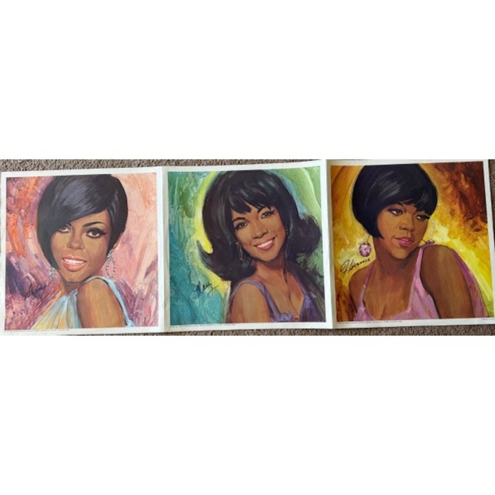 Vintage 1967 The Supremes Motown Records Promo Poster Diana Mary Florence Art